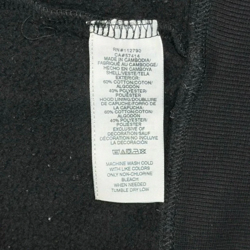 True Religion Zip Up Hoodie Mens Large Black Core Buddha Logo Sweatshirt 105621